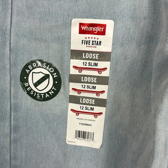 NWOT Wrangler Loose Slim Jeans girl size 12 - Picture 7 of 11